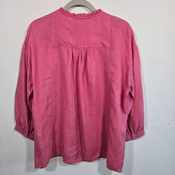 J Jill Popover Pink Blouse. Size Small. - Picture 2 of 10
